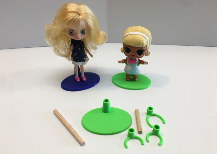 Mini Blythe Doll Stand Light Green Modeled